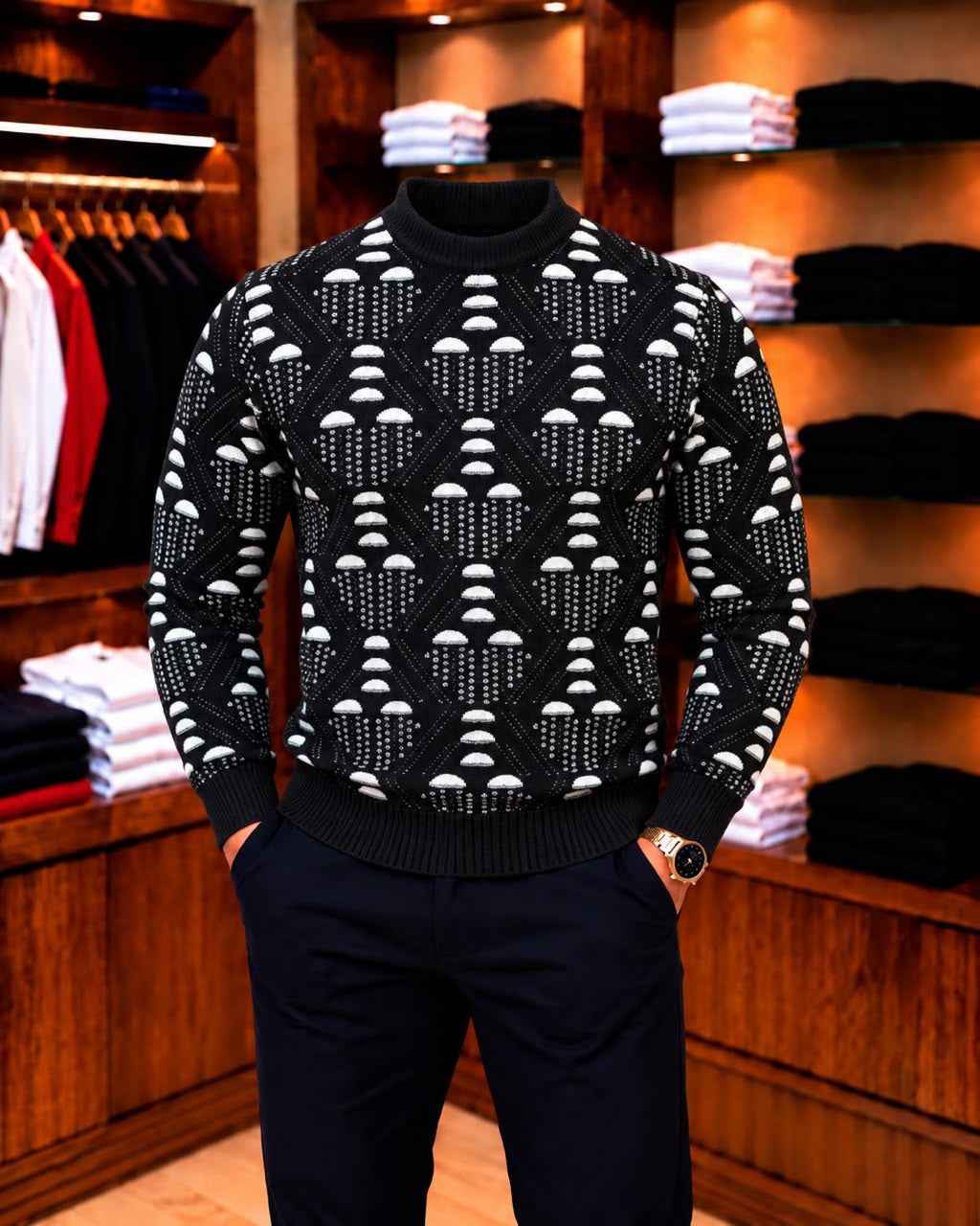 Pull-over tricoté pour homme