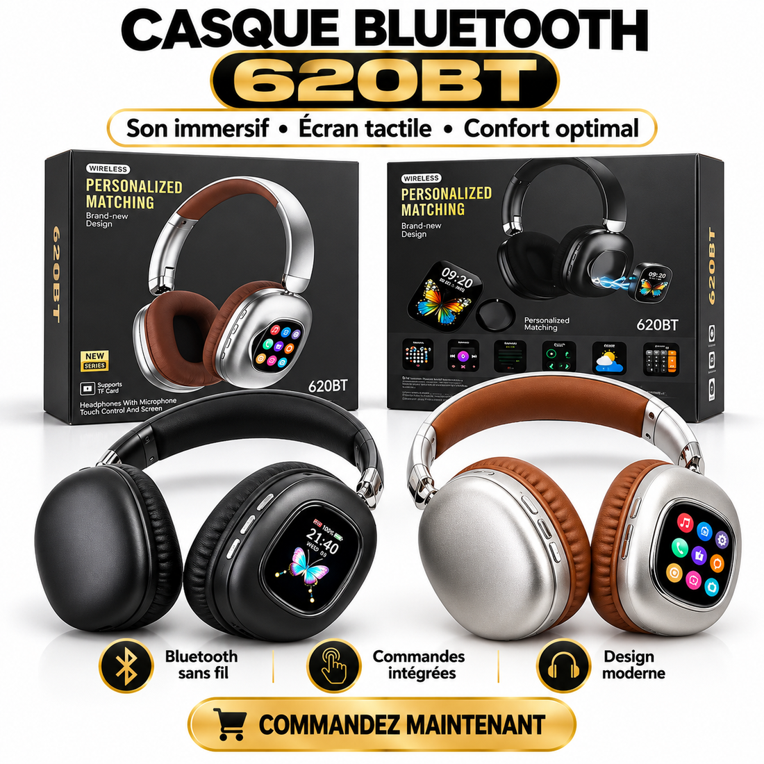 CASQUE TACTILE AKZ -620BT