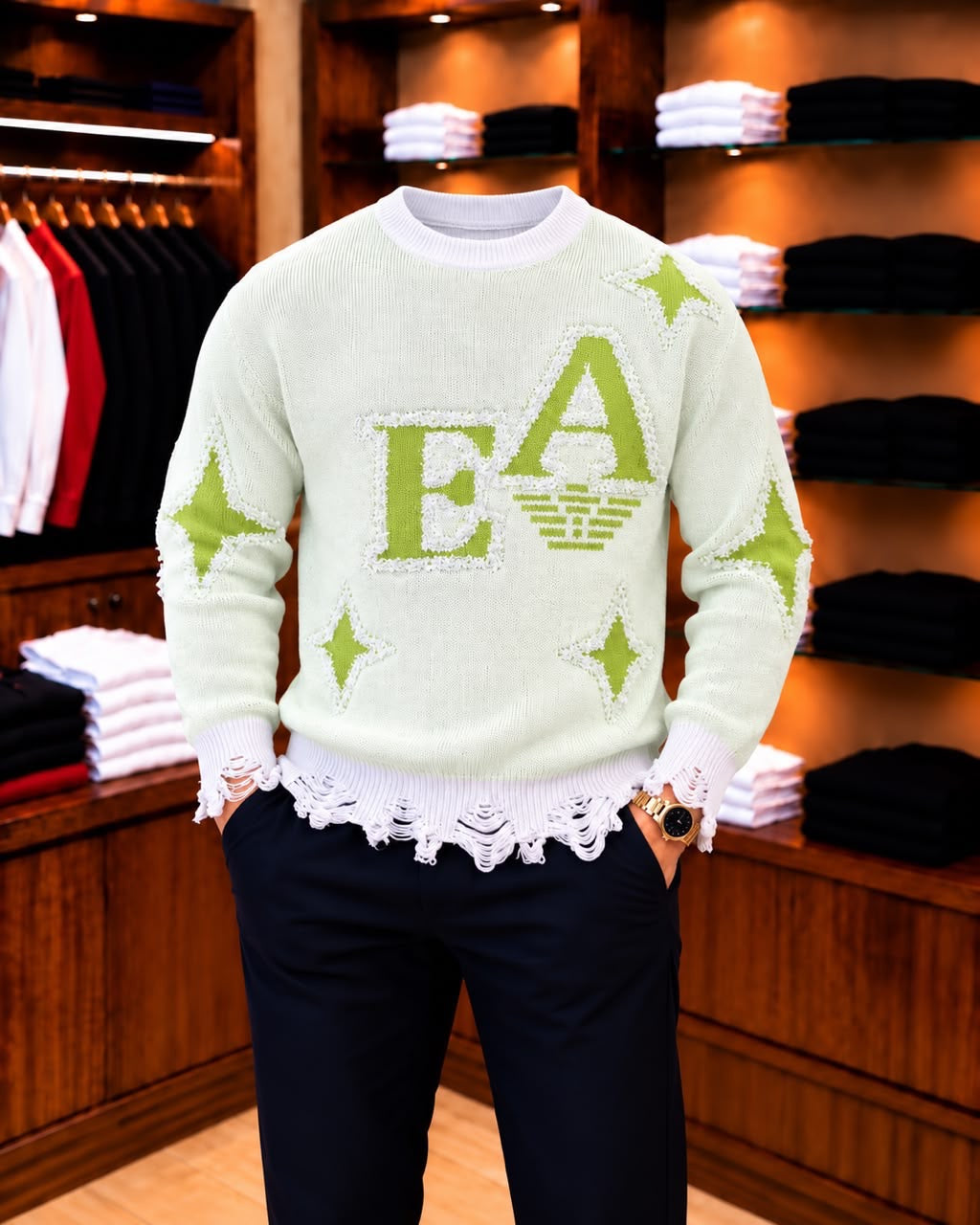 Pull-over tricoté pour homme