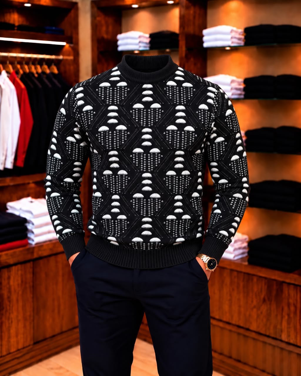 Pull-over tricoté pour homme