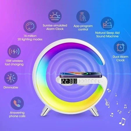 Lumière led avec chargeur sans fils