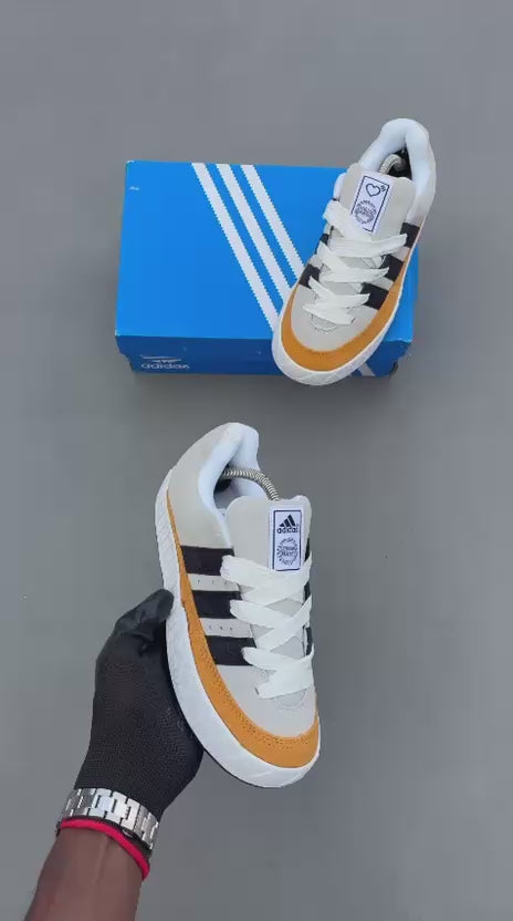 Basket ADIDA ADIMATIC Gris Jaune Noir